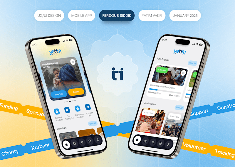 Cover image for Yatim Vakfi - Charity App Case Study UI/UX Design