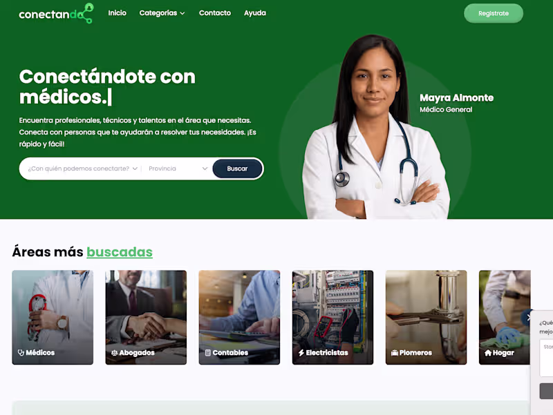 Cover image for Built Conectando, a custom web app designed to connect profe...