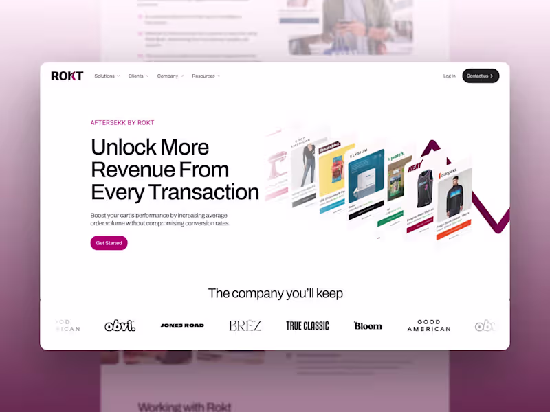 Cover image for Custom Framer Website Design for Rokt