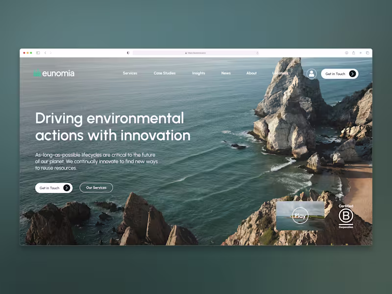 Cover image for Eunomia - Environmental Research & Consulting Website