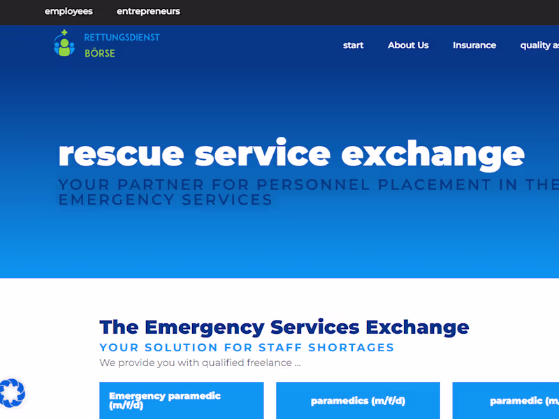 Cover image for Rescue Service Exchange Website