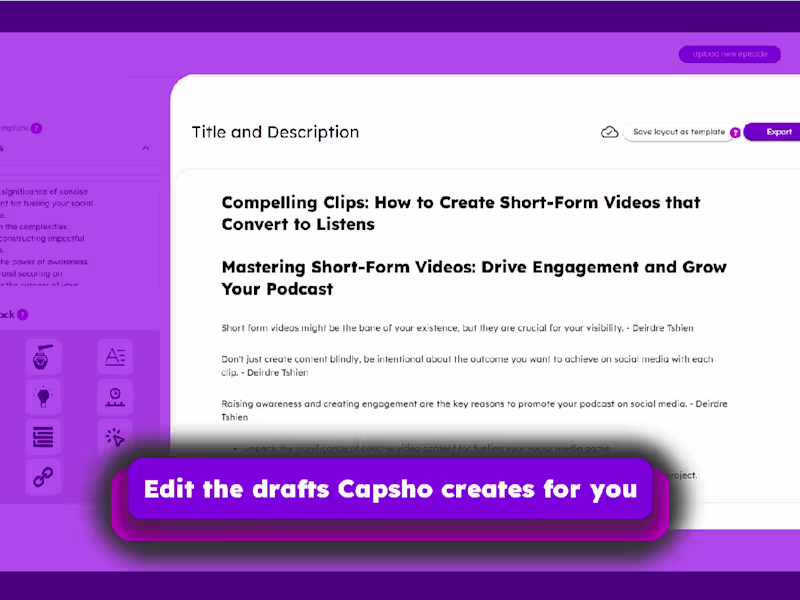 Cover image for AI copywriter tool for podcasters