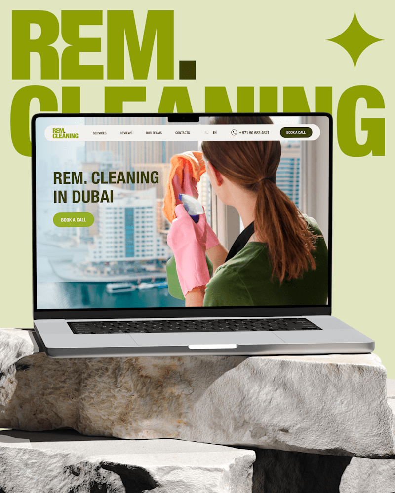 Cover image for Brand Identity and Website Design for REM.Cleaning