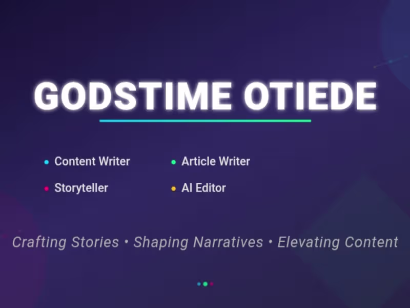 Cover image for I craft compelling stories and narratives that captivates. 