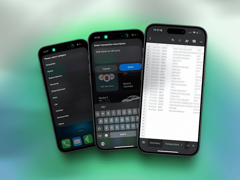 Cover image for "Mobile app" / iOS shortcut for budget management