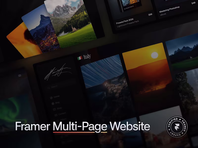 Cover image for Framer Multi-Page Website