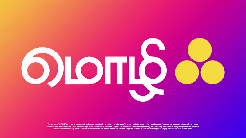 Cover image for "Mozhi" Title Card Logo and Animation