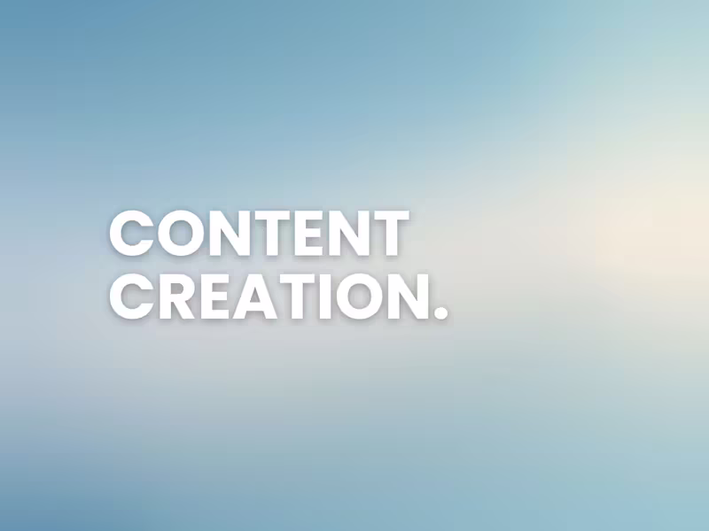Cover image for Content Creation