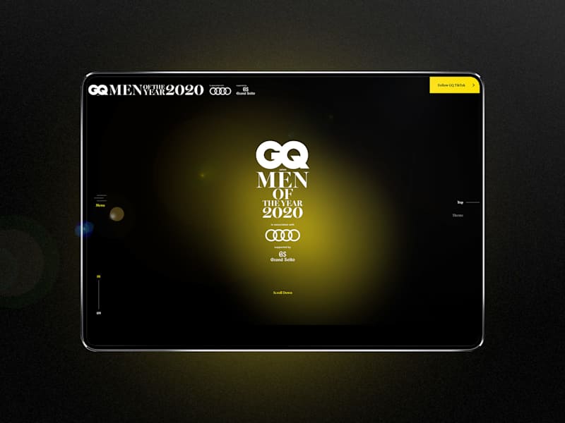 Cover image for GQ Japan: GQ MOTY 2020 Event Website Design