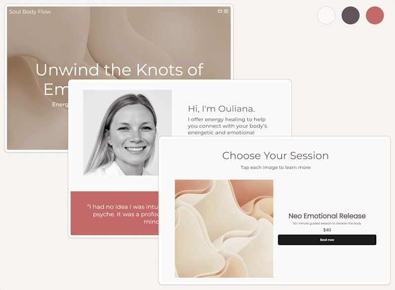 Cover image for Website for Energy Healing Practitioner