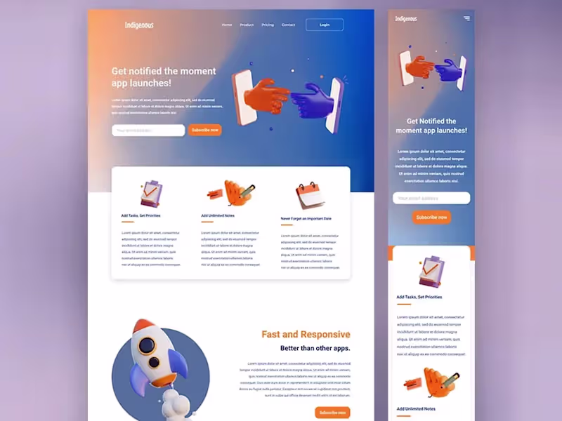 Cover image for Indigenous App Landing Page Design