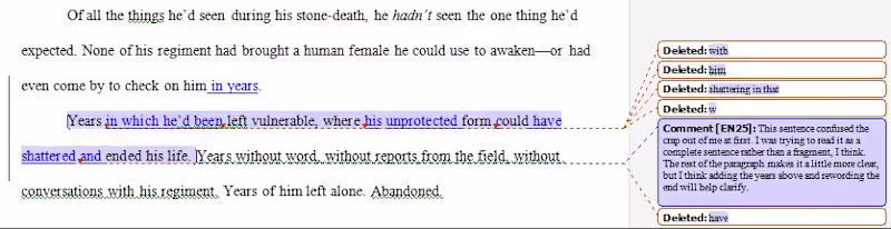 Cover image for line editing mock-up