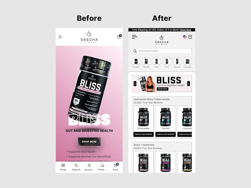 Cover image for Shopify Homepage for Supplement Store