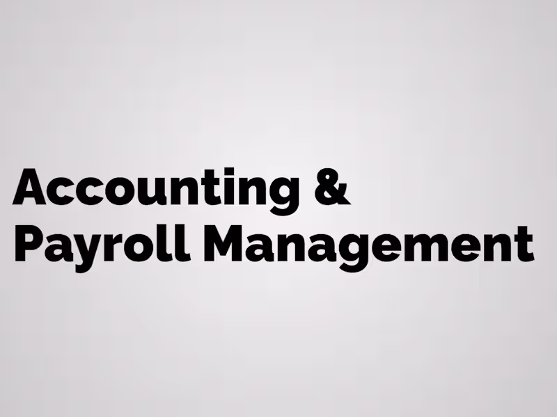 Cover image for Accounting & Payroll Management