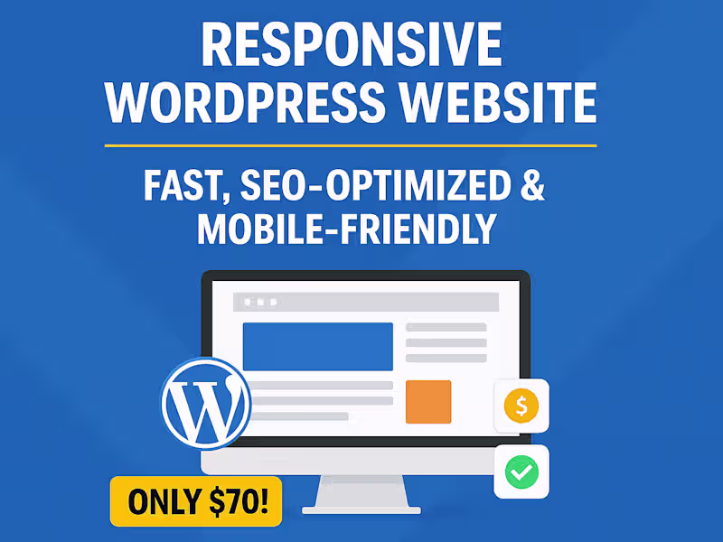 Cover image for Professional WordPress Website Development | Speed+SEO Included
