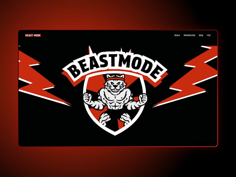 Cover image for Beast Mode Gym Landing Page Design
