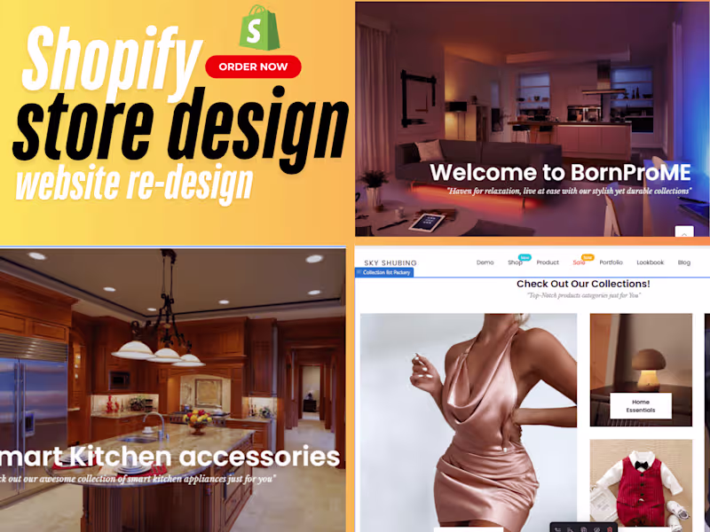 Cover image for Shopify Website Design, Drop-shipping Website Re-design