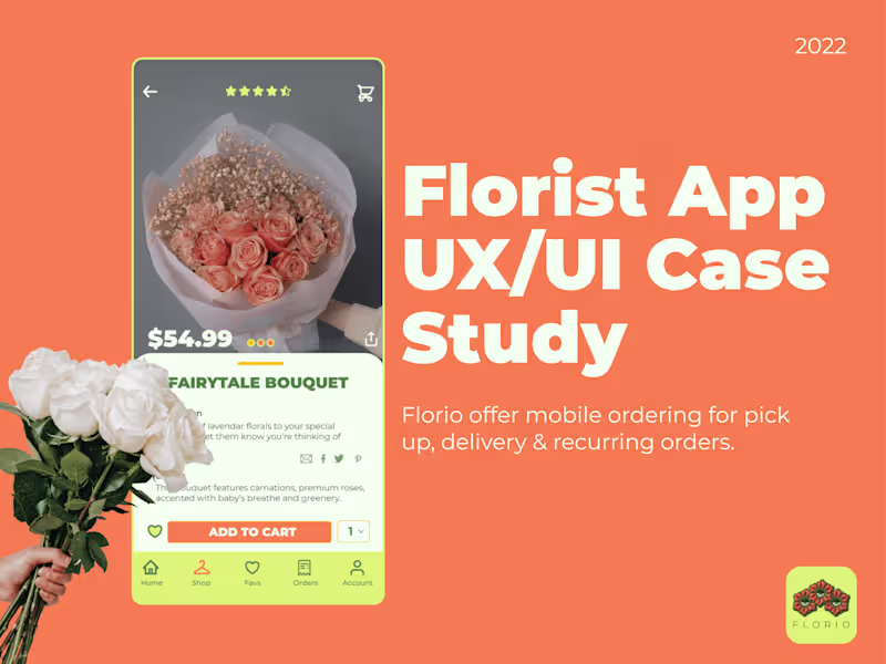 Cover image for Florist App UX/UI Case Study