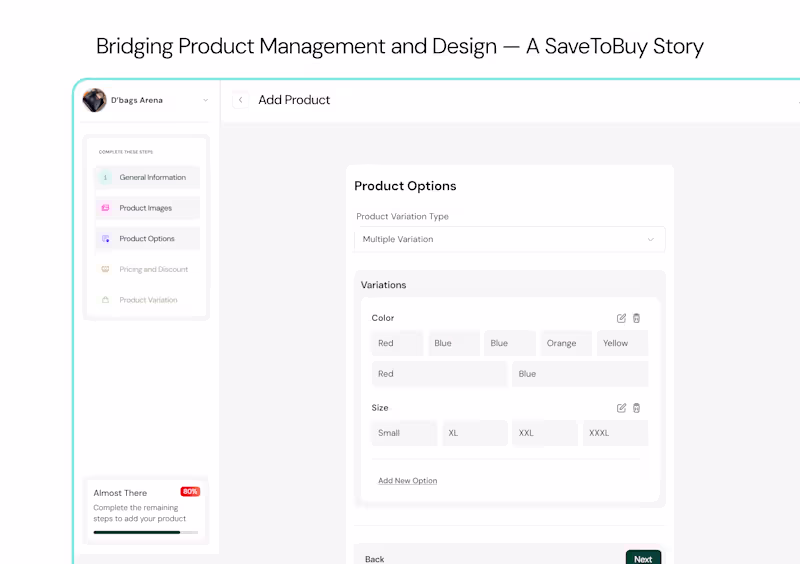 Cover image for Enhancing Product Flow for SaveToBuy's Merchant Dashboard