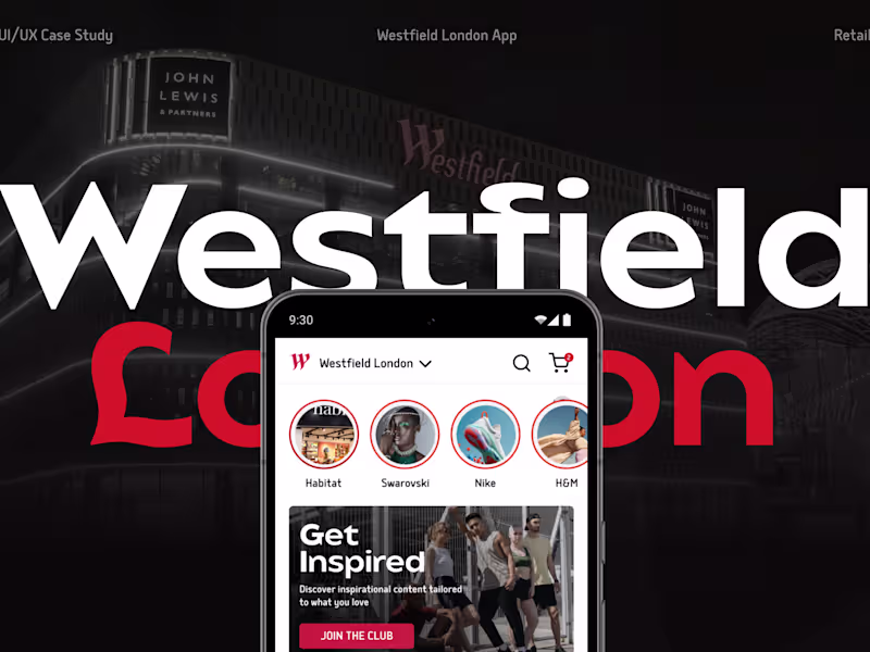 Cover image for Westfield Shepherd's Bush App Redesign