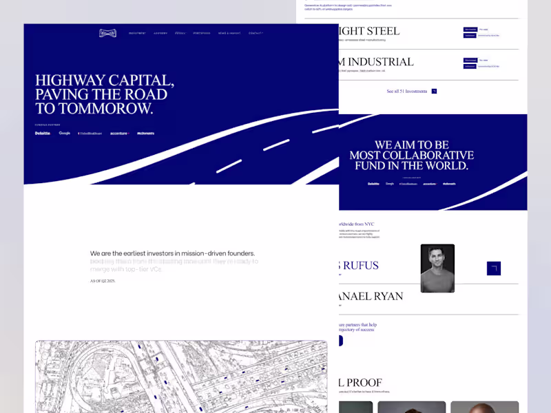 Cover image for Highway Capital - VC Firm (Landing Page)