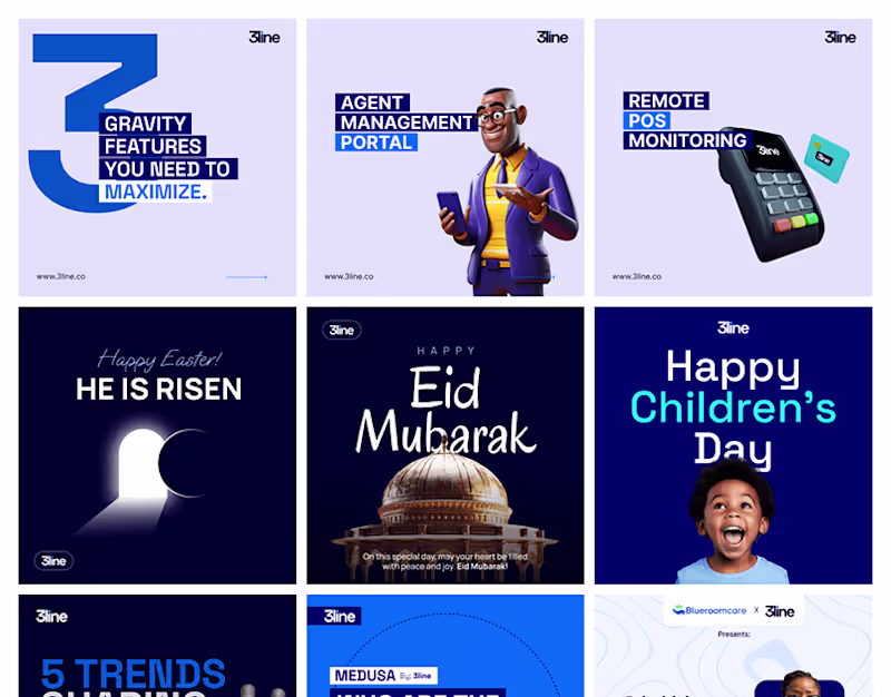 Cover image for Social media designs | 3Line