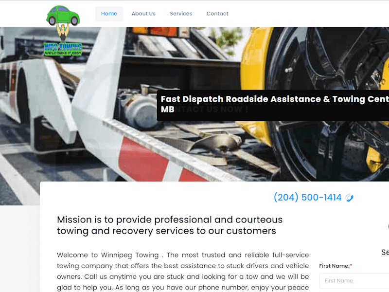 Cover image for Towing Services Winnipeg | Winnipeg Towing