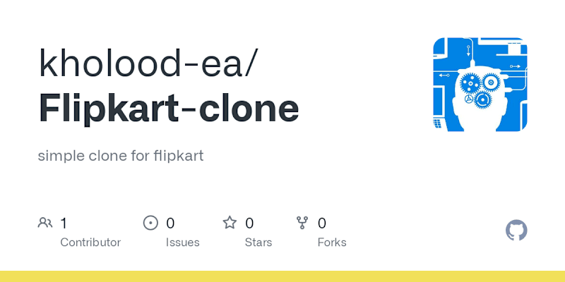 Cover image for GitHub - kholood-ea/Flipkart-clone: simple clone for flipkart