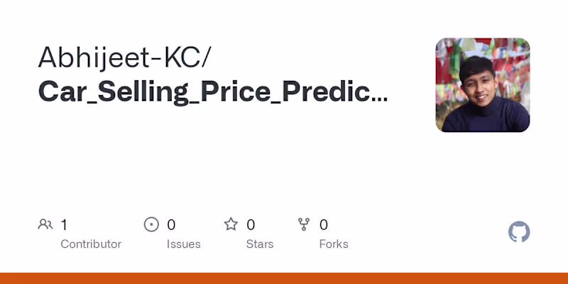 Cover image for Car Selling Price Prediction Model