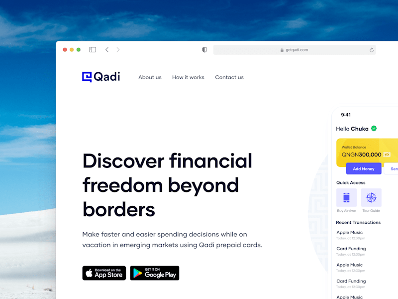 Cover image for Landing Page Design for Qadi App