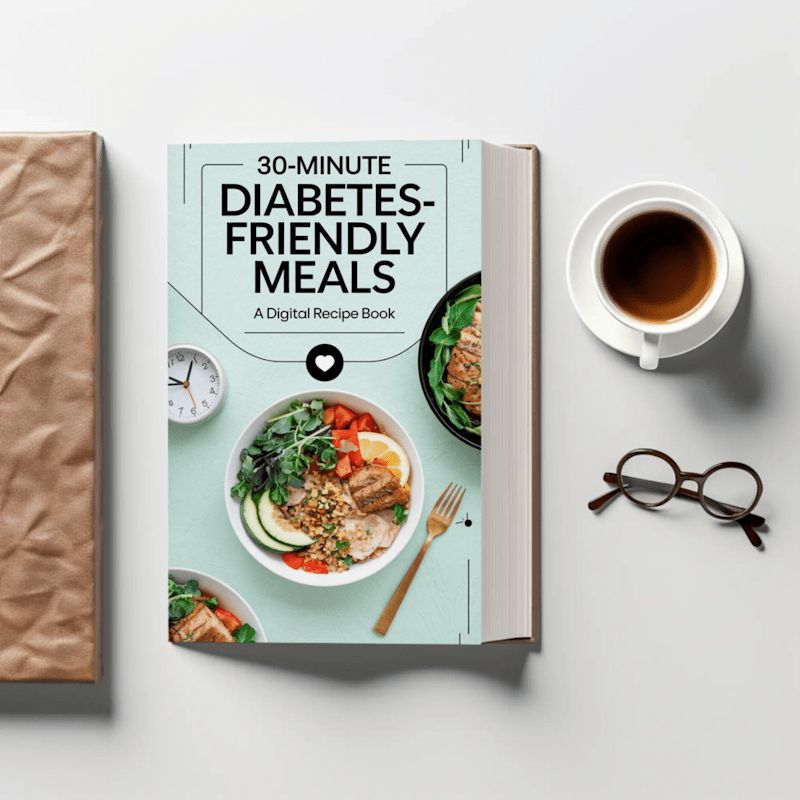Cover image for 30-Minute Diabetes-Friendly Meals: A Digital Recipe Book