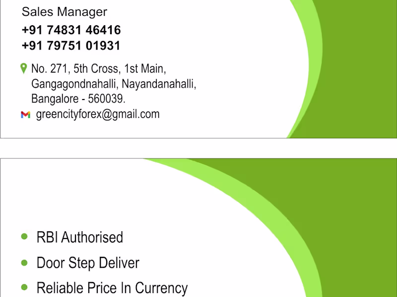 Cover image for visiting card 