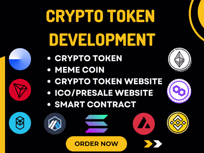 Cover image for Create erc20, bep20 crypto tokens, meme coin and smart contract 