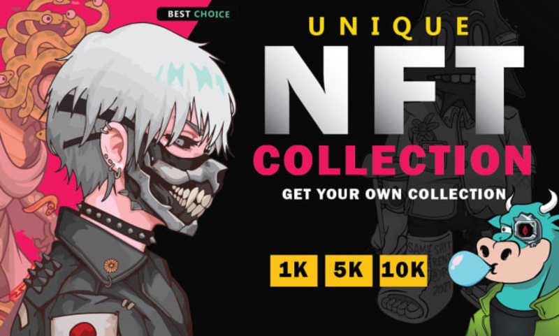 Cover image for I will create unique nft art or generate 1k,5k, 10k nft 