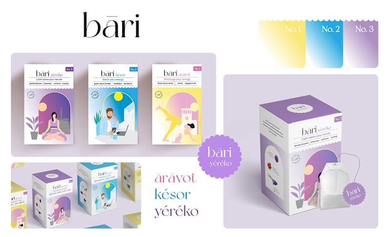 Cover image for Bāri, Packaging & brand identity for wellness teas: Behance