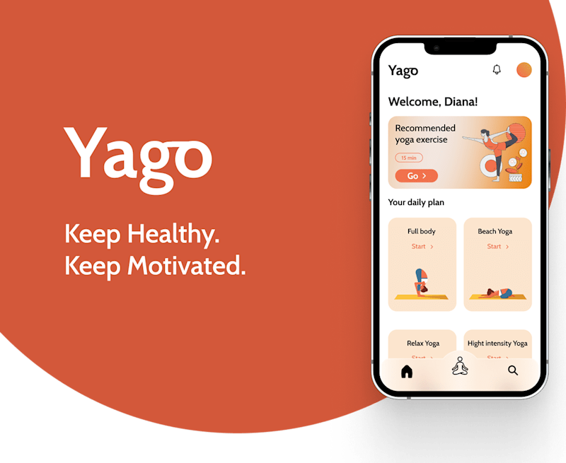 Cover image for Yago - Yoga App | UI/UX Design