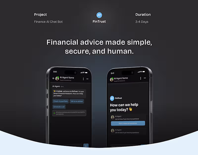 Cover image for Fintech Chat Widget for Investment & Advisory Services