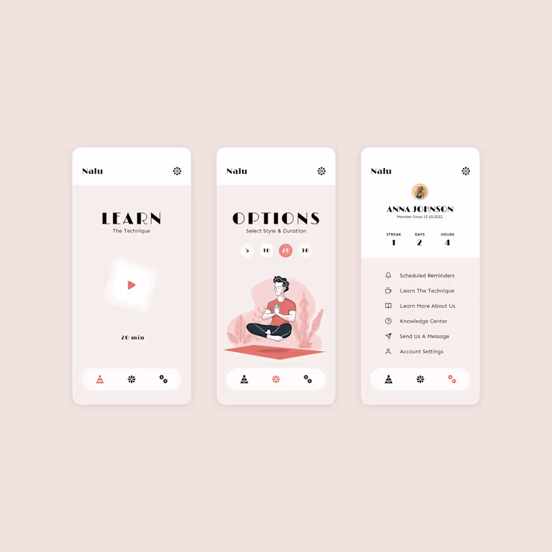 Cover image for Meditation App | Behance