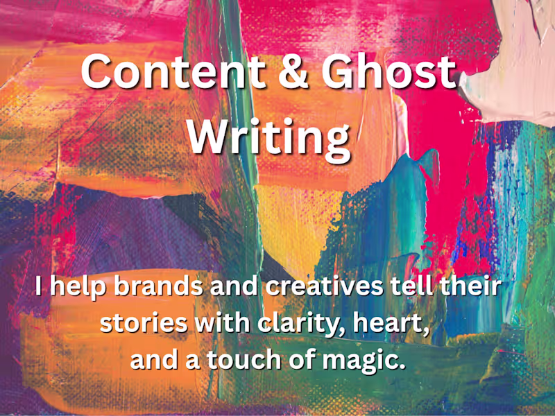Cover image for Content & Ghost Writing