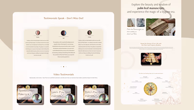 Cover image for Wordpress Landing Page Design & Development - Palm Leaf Library 