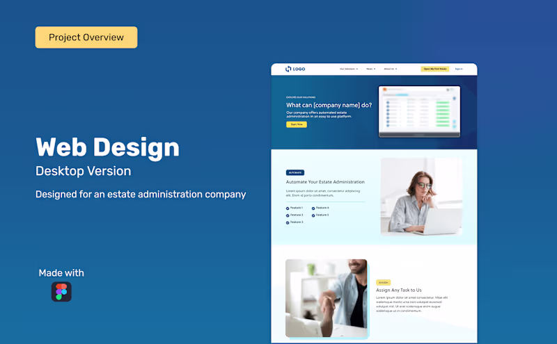 Cover image for Web Design Project for an Estate Administration Company