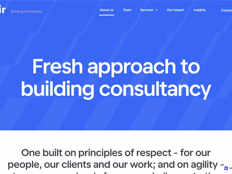 Cover image for Air Building Consultancy Website Design