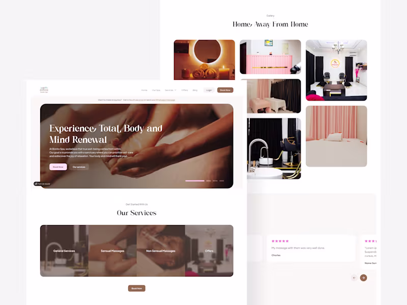 Cover image for Web & UI/UX Design for The Bonito Spa