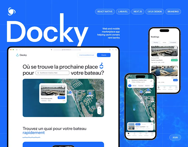 Cover image for Docky: Innovative Yacht Rentals App | Ronas IT