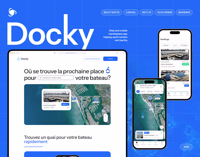 Cover image for Docky: Innovative Yacht Rentals App | Ronas IT