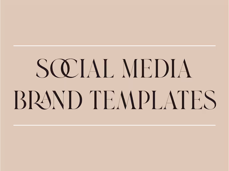Cover image for Social Media Brand Templates