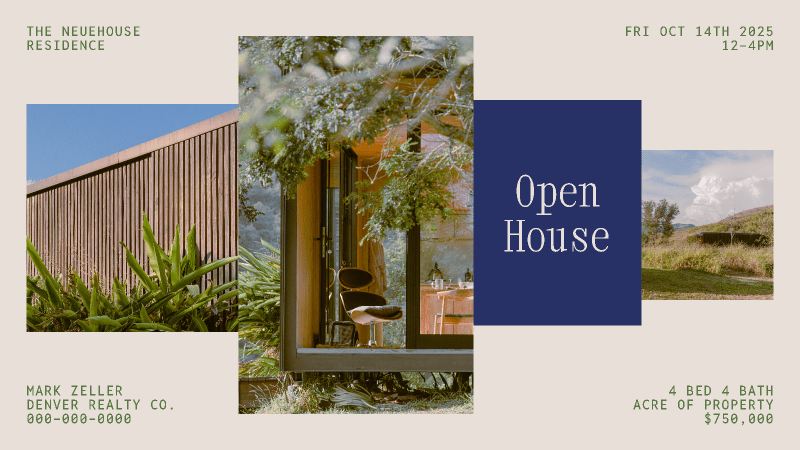 Cover image for Modern open house Twitter/X post | Figma