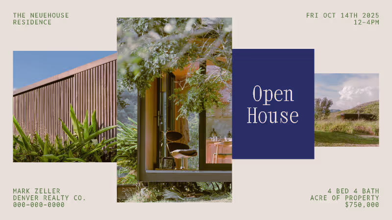 Cover image for Modern open house Twitter/X post | Figma