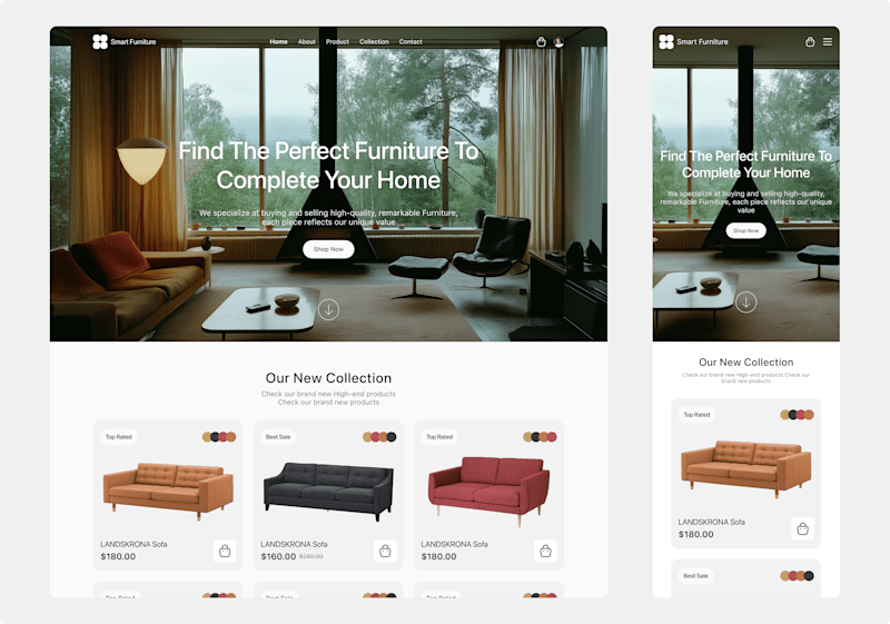 Cover image for Smart Furniture - Landing Page