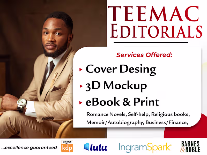 Cover image for I will design your book cover